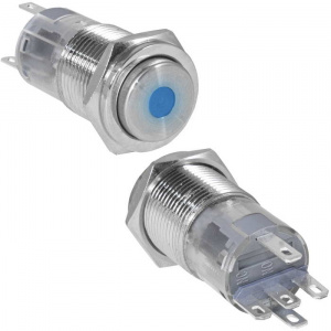 кнопка антивандальная ruichi las2gqph-11zd/b/n, on-on, рабочая температура -25…+55 °c, никелированна