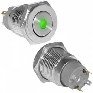 кнопка антивандальная ruichi gq16pf-10zd/j/g/n, off-on, рабочая температура -25…+55 °c, никелированн