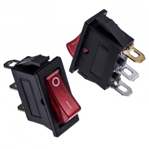 клавишный переключатель ruichi kcd3-101n-c3-r/3p, on-off
