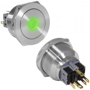 кнопка антивандальная ruichi gq30pf-11zd/g/n, on-off+off-on, рабочая температура -25…+55 °c, никелир