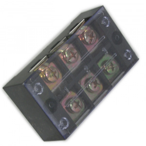 клеммная колодка винтовая с крышкой ruichi tb-4503, 6 контактов, м5, 45 а, 600 в, -40…+80 °с, корпус