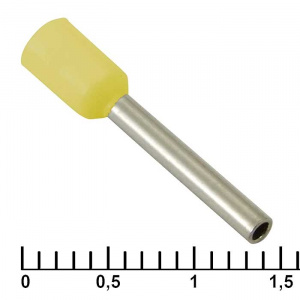 наконечник на кабель ruichi dn01012, жёлтая, 1.4x12 мм, 1.0 мм2