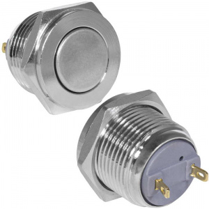 кнопка антивандальная ruichi gq16pf-10/j/n, off-(on), рабочая температура -25…+55 °c, никелированная