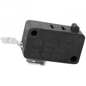 микропереключатель ruichi kw7-24, 16х10.2х28 мм, on-(off), 2p, 250 в, 5 а, 30 мом, -25...+85 °c