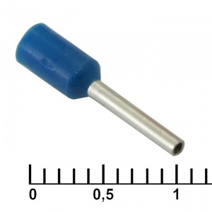 наконечник на кабель ruichi dn00508, синий, 1x8 мм, 0.5 мм2