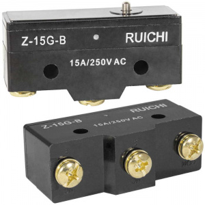 микропереключатель ruichi z-15g-b, on-(on) 3p, 15 a, 250 в
