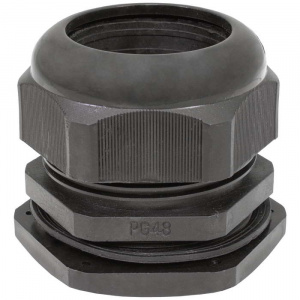 кабельный ввод ruichi pg48 (34-44) чёрный, полиамид