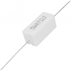 мощный постоянный резистор ruichi rx27-1 47 ом 5w 5% / sqp5, керамо-цементный корпус