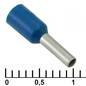 наконечник на кабель ruichi dn01006, синий, 1.4x6 мм, 1.0 мм2