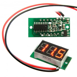 вольтметр ruichi 3-digit module красный led (4.5-30v), цифровой