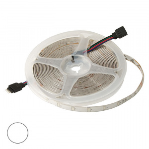 светодиодная лента ruichi, 2835, 300 led, ip65, 12 в, цвет белый, катушка 5 м (цены указаны за  1 м)