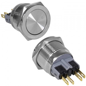 кнопка антивандальная ruichi gq22pf-11z/n, on-off+off-on, рабочая температура -25…+55 °c, никелирова