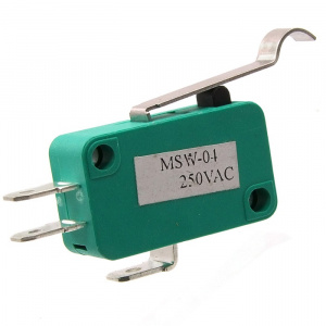 микропереключатель с выносной планкой ruichi msw-04, on-(on) spdt 3p, 4 a, 250 в, вынос планки 24 мм