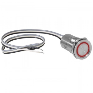кнопка сенсорная с подсветкой, с фиксацией  ruichi ts25-11zc/r/s off-on, м25, ip68,  нержавеющая ста