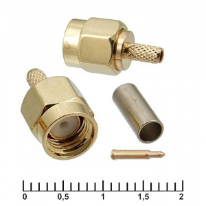разъём высокочастотный ruichi sma-c316p, обжимной