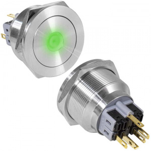 кнопка антивандальная ruichi gq30pf-11d/g/n, on-(off)+off-(on), рабочая температура -25…+55 °c, нике