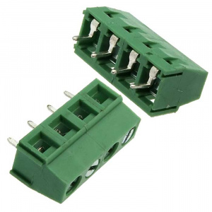 клеммная колодка винтовая ruichi xy304v-a-04p на 4 клеммы m2.5, шаг 5 мм, лифт, 12 а, 26-14 awg