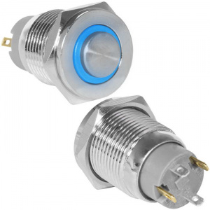 кнопка антивандальная ruichi gq16ph-10ze/j/b/n, off-on, рабочая температура -25…+55 °c, никелированн