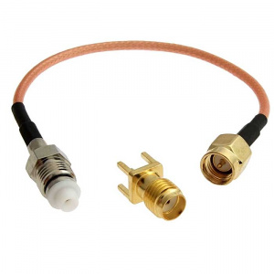 разъём высокочастотный ruichi fme-k-1.5-rg316-15cm-sma-j-1.5 sma, длина 15 см
