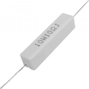 мощный постоянный резистор ruichi rx27-1 10 ом 10w 5% / sqp10, керамо-цементный  корпус