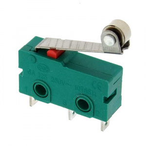 микропереключатель с планкой и роликом ruichi msw-13, on-(on), 5 а, 250 в