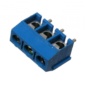 клеммная колодка винтовая ruichi xy301v-a-3p на 3 клеммы m2.5, шаг 5 мм, 17.5 а, 24-14 awg