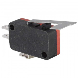 микропереключатель с угловой планкой 90° ruichi kw7-07-01, 15.9х10.3х27.8 мм, on-(on), spdt 3p, 250 