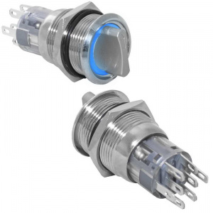 кнопка антивандальная ruichi las1-agq-11x/31/b/n, on-on, рабочая температура -25…+55 °c, никелирован