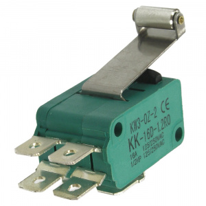 микропереключатель с планкой и роликом ruichi msw-07, on-(on) 6p-2x3, 5 а, 250 в