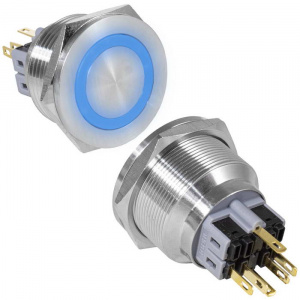 кнопка антивандальная ruichi gq28pf-11e/b/n, on-(off)+off-(on), рабочая температура -25…+55 °c, нике