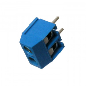 клеммная колодка винтовая ruichi xy301v-a-2p на 2 клеммы m2.5, шаг 5 мм, 17.5 а, 22-14 awg