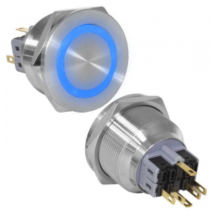 кнопка антивандальная ruichi gq30pf-11e/b/n, on-(off)+off-(on), рабочая температура -25…+55 °c, нике