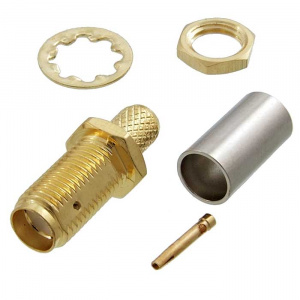 разъём высокочастотный ruichi sma-c58j gold, обжимной