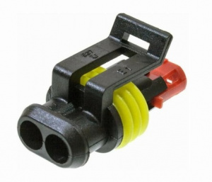 колодка (розетка) ss1.5-2f 2 pin черная конпро 282080-1 кп