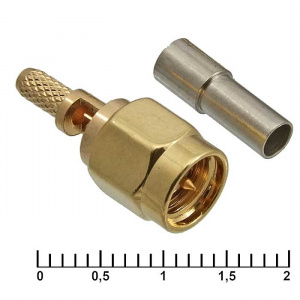 разъём высокочастотный ruichi sma-jc-316p, обжимной