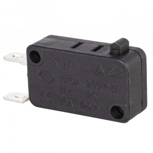 микропереключатель ruichi kw7-01-31, 16х10.5х28 мм, on-(on), spst 2p, 250 в, 5 а, 30 мом, -25...+85 