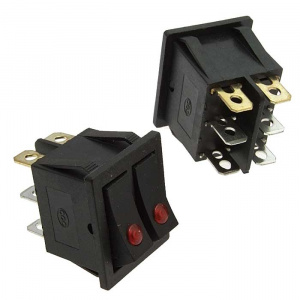 клавишный переключатель ruichi kcd3-2201-c b/6p, on-off