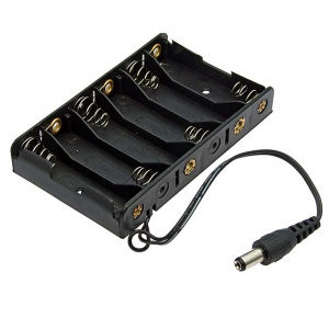 батарейный отсек ruichi aa 6x1 dc2.1*5.5 мм (l)=15cm, с разъёмом