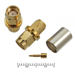 разъём высокочастотный ruichi sma-cg58p, обжимной