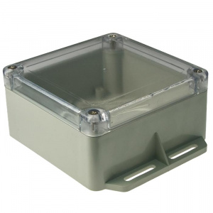 корпус для рэа герметичный пластиковый с фланцами ztm-electro z386cmf, ip65, 120x120x60 мм, с прозра