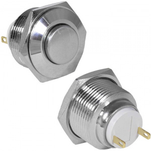 кнопка антивандальная ruichi gq19sh-10z/j/n, off-on, рабочая температура -25…+55 °c, никелированная 