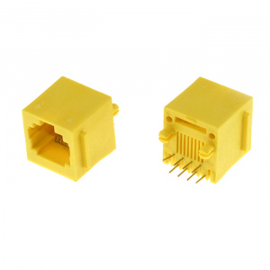 разъём rj ruichi tj3-8p8c желтый, под пайку