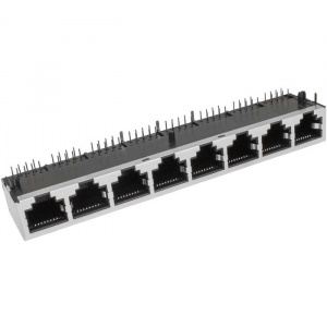 разъём rj ruichi tj9-10p8-08 cетевая розетка, 8 гнезд
