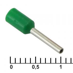наконечник на кабель ruichi dn00508, зелёный, 1x8 мм, 0.5 мм2