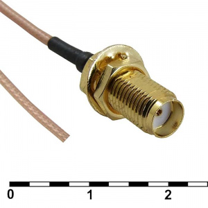 разъём высокочастотный ruichi end/sma-j 13cm, длина 13 см