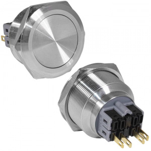 кнопка антивандальная ruichi gq28-11z/n, on-off+off-on, рабочая температура -25…+55 °c, никелированн