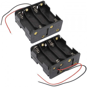 батарейный отсек ruichi bh383 aa 4x1+4x1 (bh608), открытый