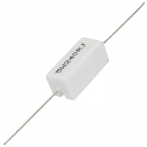 мощный постоянный резистор xin hua rx27-1 240 ом 5w 5% / sqp5, керамо-цементный корпус