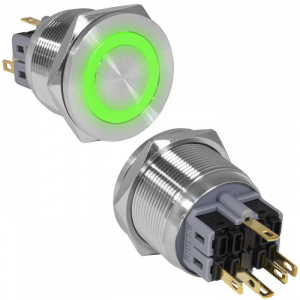 кнопка антивандальная ruichi gq25pf-11ze/g/n, on-off+off-on, рабочая температура -25…+55 °c, никелир