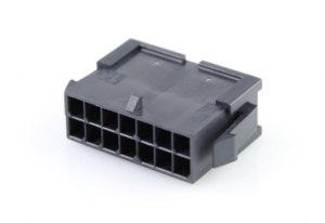 колодка пластиковая mmf-2x07m „папа“ 14 pin шаг 3.00мм черный 5.0a 250в на панель  molex 43020-1400